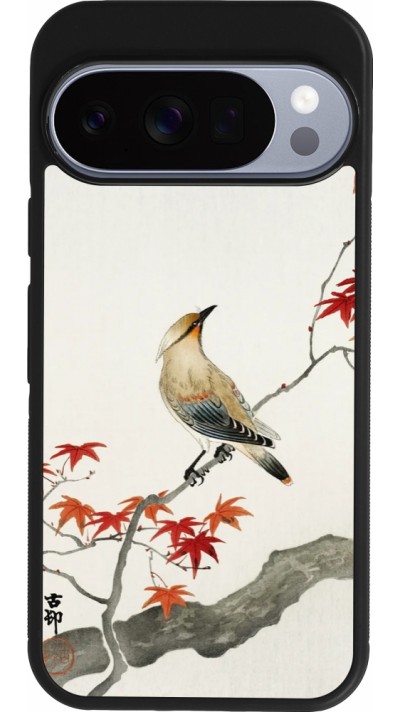 Google Pixel 10 / Pixel 10 Pro Case Hülle - Silikon schwarz Japanese Bird