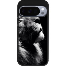 Google Pixel 10 / Pixel 10 Pro Case Hülle - Silikon schwarz Lion looking up