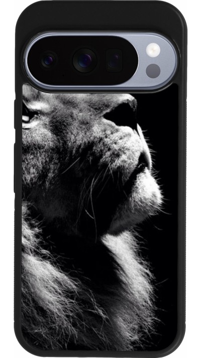 Google Pixel 10 / Pixel 10 Pro Case Hülle - Silikon schwarz Lion looking up
