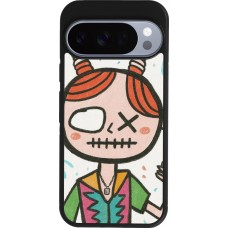 Google Pixel 10 / Pixel 10 Pro Case Hülle - Silikon schwarz Little Girl Sketch