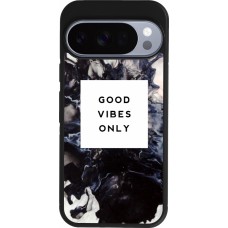 Google Pixel 10 / Pixel 10 Pro Case Hülle - Silikon schwarz Marble Good Vibes Only