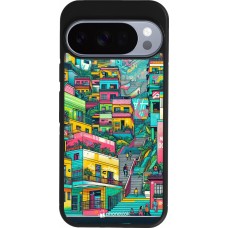Google Pixel 10 / Pixel 10 Pro Case Hülle - Silikon schwarz Medellin Comuna 13 Kunst