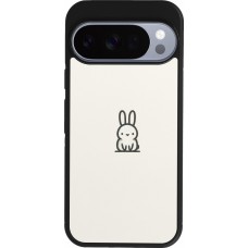 Google Pixel 10 / Pixel 10 Pro Case Hülle - Silikon schwarz Minimal Häschen Süße