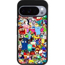 Google Pixel 10 / Pixel 10 Pro Case Hülle - Silikon schwarz Mixed cartoons