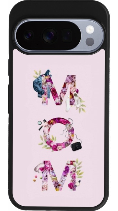 Coque Google Pixel 10 / Pixel 10 Pro - Silicone rigide noir Mom 2024 girly mom