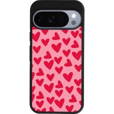 Google Pixel 10 / Pixel 10 Pro Case Hülle - Silikon schwarz Mom 2024 kleine Herzen