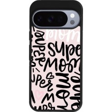 Google Pixel 10 / Pixel 10 Pro Case Hülle - Silikon schwarz Mom 2024 Super mom