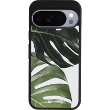 Coque Google Pixel 10 / Pixel 10 Pro - Silicone rigide noir Monstera Plant