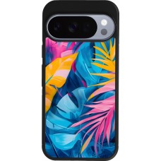 Coque Google Pixel 10 / Pixel 10 Pro - Silicone rigide noir Palms Blue