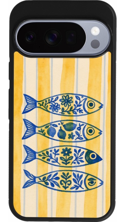 Coque Google Pixel 10 / Pixel 10 Pro - Silicone rigide noir Portuguese fish 2026