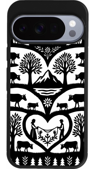 Coque Google Pixel 10 / Pixel 10 Pro - Silicone rigide noir Poya Suisse 2