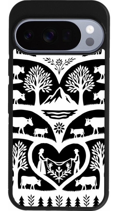 Coque Google Pixel 10 / Pixel 10 Pro - Silicone rigide noir Poya Suisse 2 noir