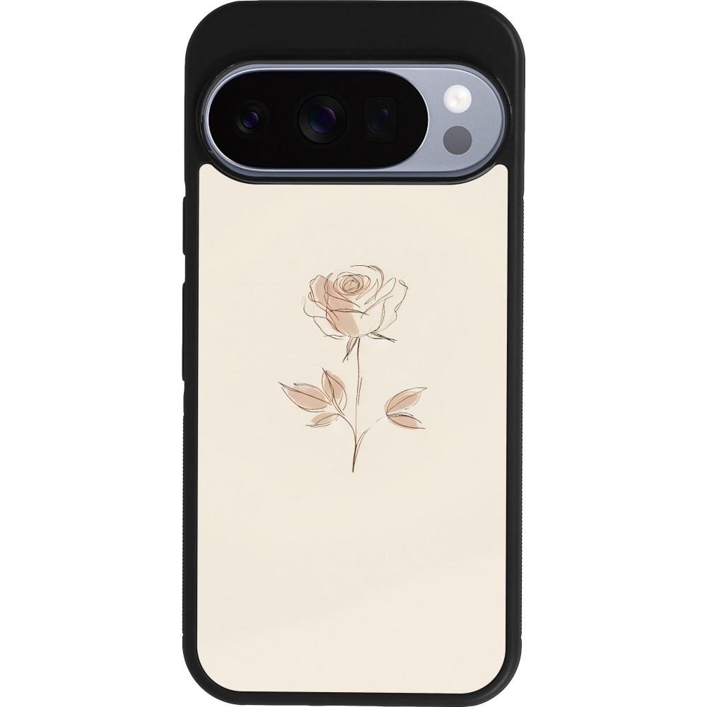 Google Pixel 10 / Pixel 10 Pro Case Hülle - Silikon schwarz Rosa Sand Minimalistisch