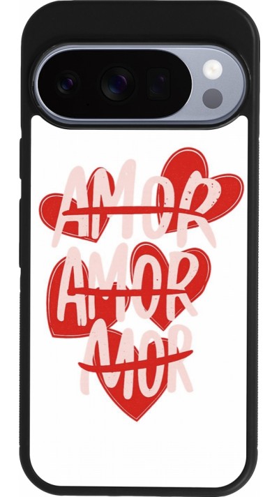 Coque Google Pixel 10 / Pixel 10 Pro - Silicone rigide noir Saint Valentines Day 26 Amor