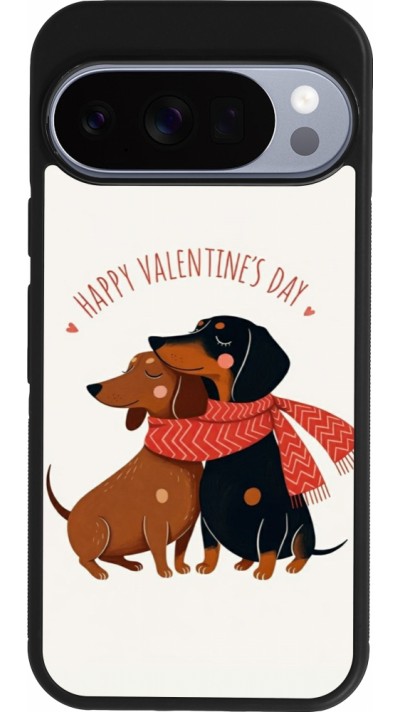 Coque Google Pixel 10 / Pixel 10 Pro - Silicone rigide noir Saint Valentines Day 26 Happy Valentine
