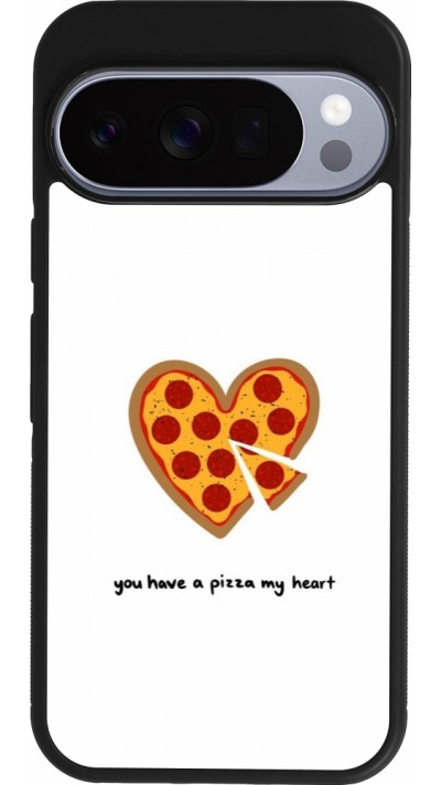 Coque Google Pixel 10 / Pixel 10 Pro - Silicone rigide noir Saint Valentines Day 26 You have my pizza heart