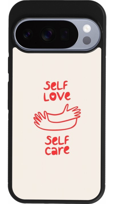 Coque Google Pixel 10 / Pixel 10 Pro - Silicone rigide noir Saint Valentines Day 26 Self love self care