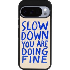 Coque Google Pixel 10 / Pixel 10 Pro - Silicone rigide noir Slow down 2026