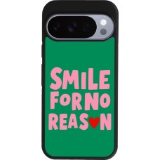 Google Pixel 10 / Pixel 10 Pro Case Hülle - Silikon schwarz Smile for no reason 2026