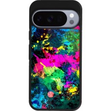 Google Pixel 10 / Pixel 10 Pro Case Hülle - Silikon schwarz Splash paint