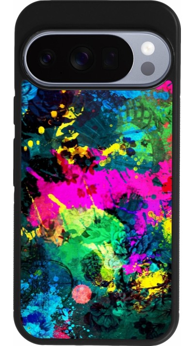 Coque Google Pixel 10 / Pixel 10 Pro - Silicone rigide noir Splash paint