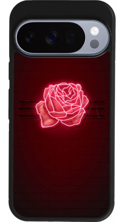 Coque Google Pixel 10 / Pixel 10 Pro - Silicone rigide noir Spring 23 neon rose