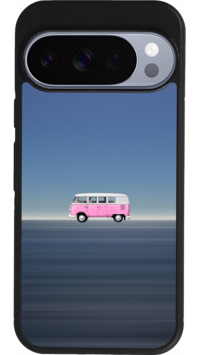 Coque Google Pixel 10 / Pixel 10 Pro - Silicone rigide noir Spring 23 pink bus