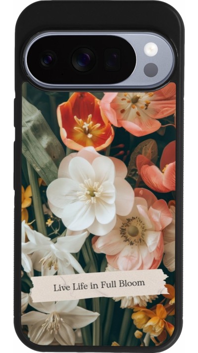 Google Pixel 10 / Pixel 10 Pro Case Hülle - Silikon schwarz Full Bloom Spring 2026