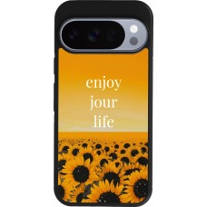 Coque Google Pixel 10 / Pixel 10 Pro - Silicone rigide noir Summer 2025 Enjoy your life
