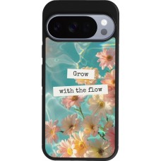 Coque Google Pixel 10 / Pixel 10 Pro - Silicone rigide noir Summer 2025 Grow with the flow