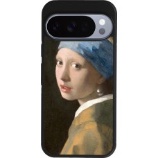 Coque Google Pixel 10 / Pixel 10 Pro - Silicone rigide noir Tableau art - La Jeune fille à la perle - Johannes Vermeer