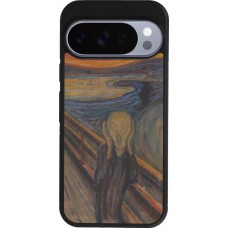 Coque Google Pixel 10 / Pixel 10 Pro - Silicone rigide noir Tableau art - Le Cri - Edvard Munch