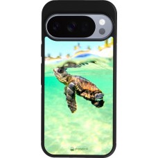 Coque Google Pixel 10 / Pixel 10 Pro - Silicone rigide noir Turtle Underwater