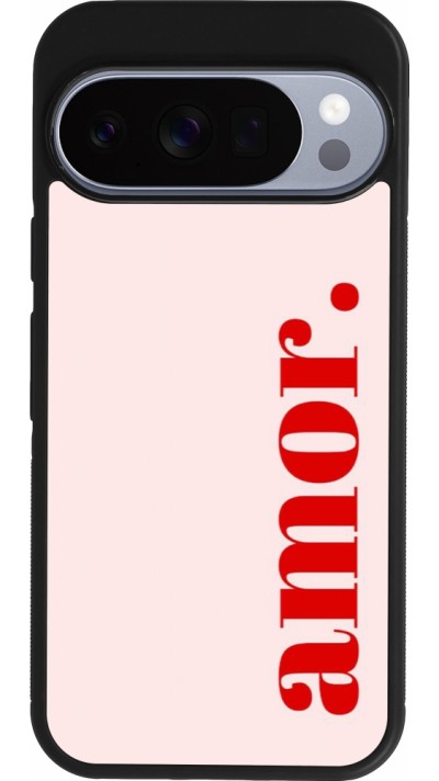 Coque Google Pixel 10 / Pixel 10 Pro - Silicone rigide noir Valentine 2024 amor