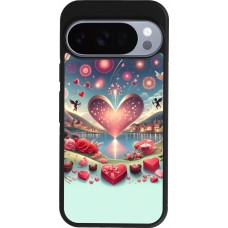 Coque Google Pixel 10 / Pixel 10 Pro - Silicone rigide noir Valentine 2025 Chic
