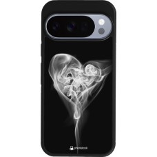 Coque Google Pixel 10 / Pixel 10 Pro - Silicone rigide noir Valentine 2022 Black Smoke