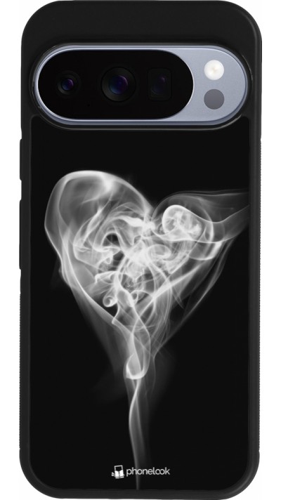 Coque Google Pixel 10 / Pixel 10 Pro - Silicone rigide noir Valentine 2022 Black Smoke
