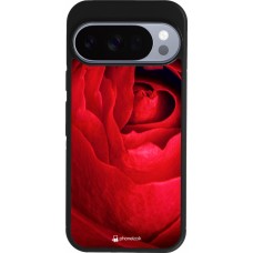 Coque Google Pixel 10 / Pixel 10 Pro - Silicone rigide noir Valentine 2022 Rose