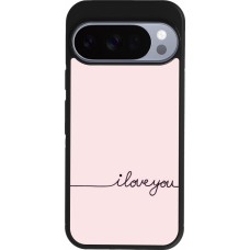 Coque Google Pixel 10 / Pixel 10 Pro - Silicone rigide noir Valentine 2023 i love you writing