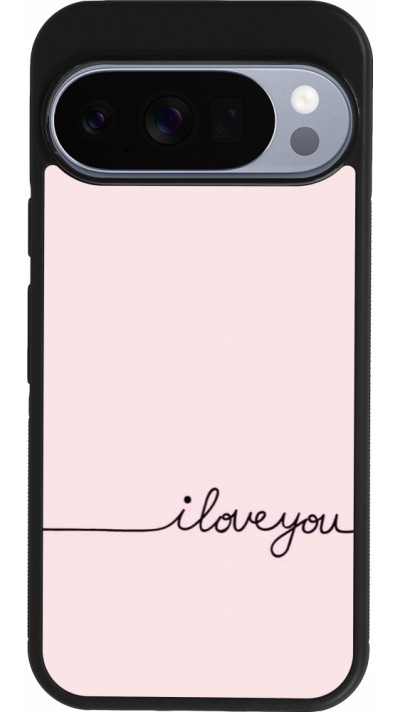 Coque Google Pixel 10 / Pixel 10 Pro - Silicone rigide noir Valentine 2023 i love you writing