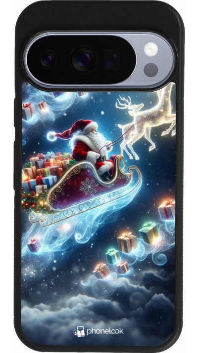 Google Pixel 10 / Pixel 10 Pro Case Hülle - Silikon schwarz Weihnachten 2023 Verzauberter Weihnachtsmann