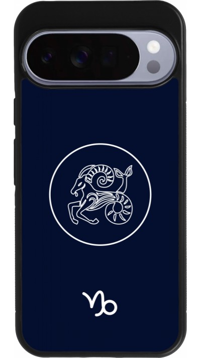 Google Pixel 10 Pro XL Case Hülle - Silikon schwarz Astrologie Steinbock