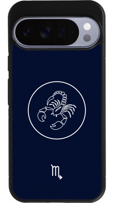 Coque Google Pixel 10 Pro XL - Silicone rigide noir Astrologie Scorpion