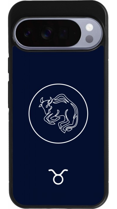 Coque Google Pixel 10 Pro XL - Silicone rigide noir Astrologie Taureau
