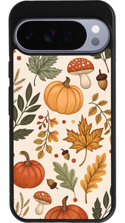 Coque Google Pixel 10 Pro XL - Silicone rigide noir Autumn 25 Autumn pattern