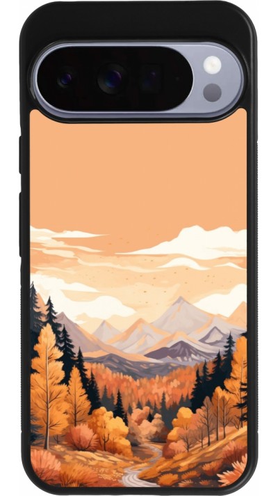 Coque Google Pixel 10 Pro XL - Silicone rigide noir Autumn 25 Mountains
