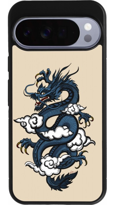 Coque Google Pixel 10 Pro XL - Silicone rigide noir Blue Dragon Tattoo