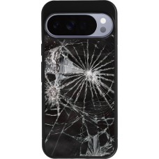 Coque Google Pixel 10 Pro XL - Silicone rigide noir Broken Screen