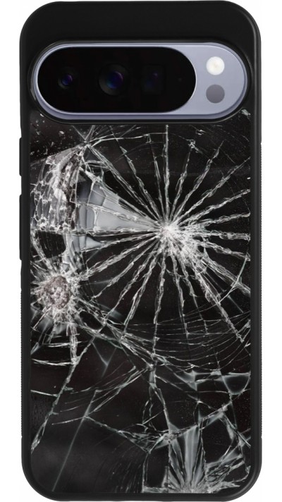 Coque Google Pixel 10 Pro XL - Silicone rigide noir Broken Screen