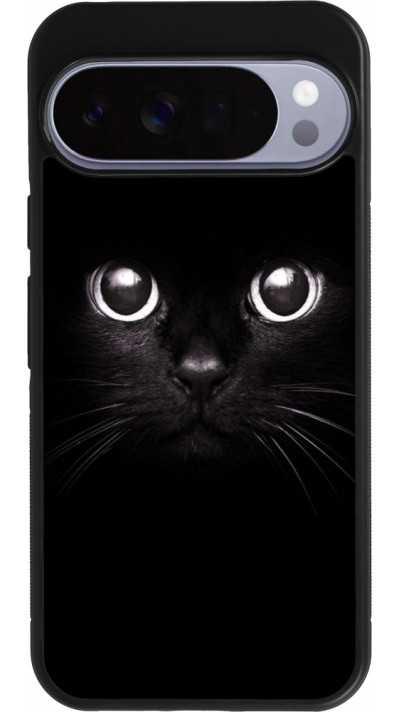 Coque Google Pixel 10 Pro XL - Silicone rigide noir Cat eyes